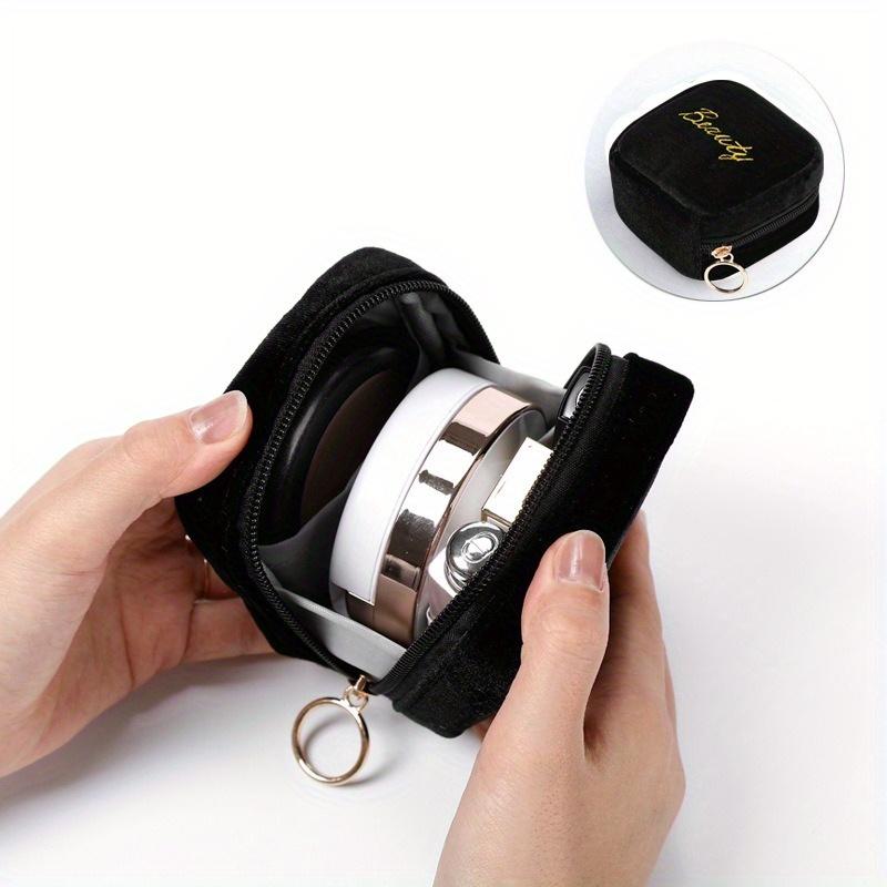 

New Embroidered Letter Cosmetic Bag, Women s Mini Makeup Organizer for Travel, Lipstick Sanitary Napkin Zipper Pouch