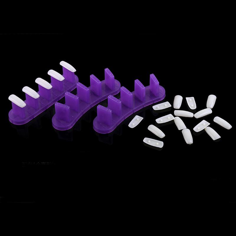 

3шт. Держатель для ногтей. Учебный стенд для практики дизайна ногтей с 10шт. Типс. фиолетовый