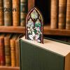 Floral Pattern Bookmark Stained Glass Flower Bookmark, Acrylic Suncatcher Plant Book Page Marker, Gifts for Bookish, Women Retro Style