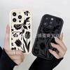 Black Flower Applies To Apple 17promax Mobile Phone Case iPhone16/15 Emery 14/13 Protective Case 11