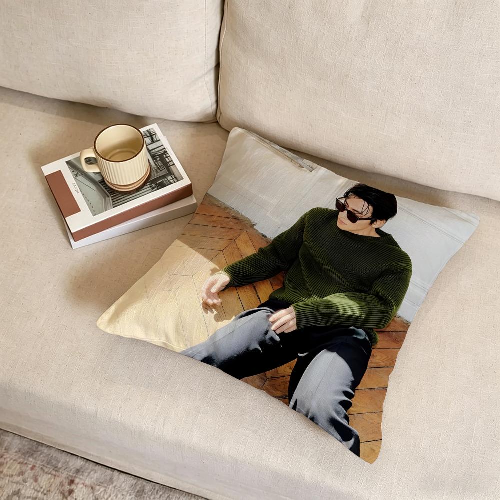 J-Ji Chang-Wook Cushion Cover Fabric Soft Furnishing,Pillowcase, Cushion Cover, Sofa Pillow, Home Decoration