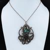 Copper Azurite Malachite Pendant Copper Wire Wrapped Gemstone Pendant Copper Designer Jewelry Octopus Pendant Handmade Jewelry Gift For Mom