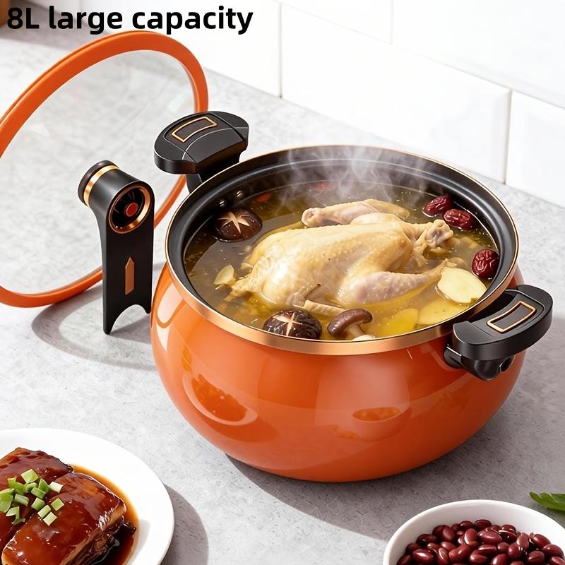 Olla para guisar; Olla de Esmalte; Olla de Cocina Multifuncional para el Hogar; Olla grande para estofado; Olla multiusos; Olla de Sopa Conveniente