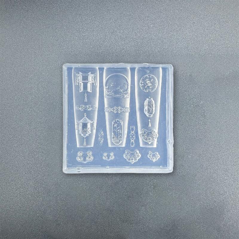 Cartoon Mini Porcelain Bottle Star Lantern Silicone Nail Mold Nail Stamping Decorations Nails Diy Design Manicure Art Tool