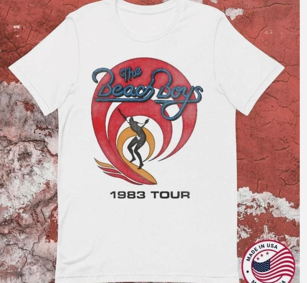 Vtg The Beach Boys 1983 World Tour Cotton White All Size Shirt For Men TR229