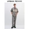 UR Men's Autumn Street Style Contrast Letter Button Shirt
