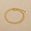 Ladies Stainless Steel Chain Width 2Mm 3Mm 5Mm Rugby Bead Bracelet 18K Gold
