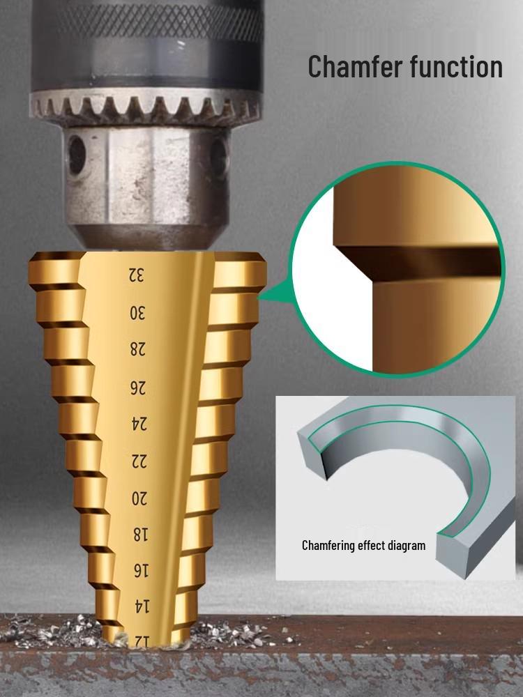 Cobalt Hole Opener for Serrated Alloy Step Drill Bit, Stainless Steel Multi-functional Hole Expander