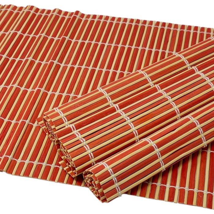 Bamboo Placemats - Set of 4 - Durable - Rollable - Random Colors