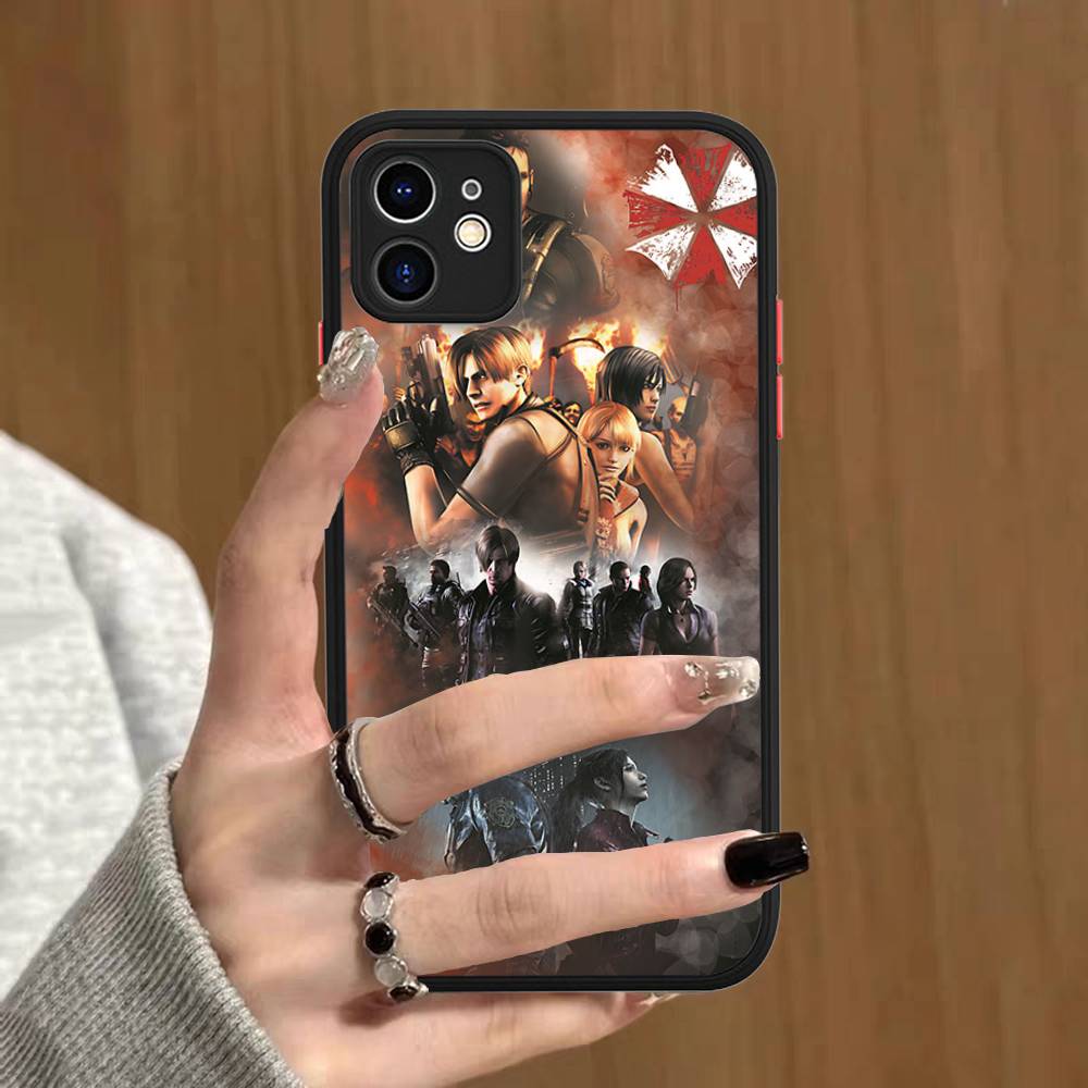 Hra R-Resident E-Evil Pro IPhone 15 16 Pro Max 11 12 13 14 XS XR X Plus 16E Matný průsvitný kryt na telefon