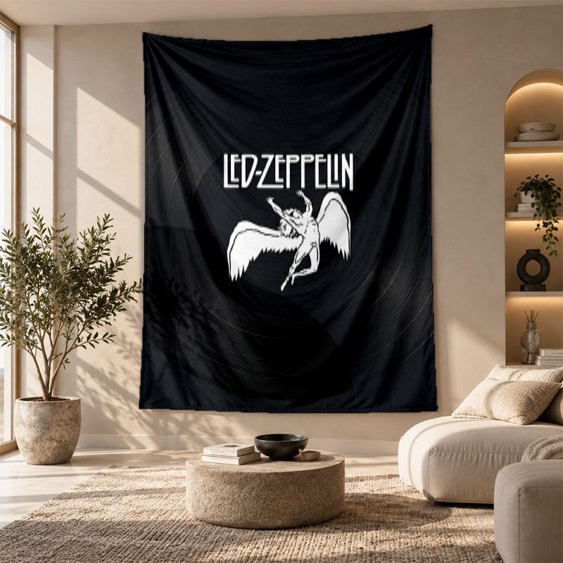 Decorative Tapestry,Led Zeppelin Printed Wall Art, Lightweight Wall Hanging For Bedroom Background