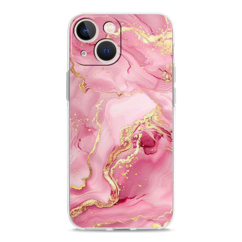 Capa de Celular Para iPhone 17 Capas iPhone Air 16 15 12 13 14 Pro Max 7 8 Plus 16Pro iPhone11 Capa Macia Mármore Aquarelado