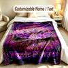 Fantasy Magic Theme Soft Blanket Personalized Custom Name Text Print Warm Blanket Home Sofa Bedroom Decor