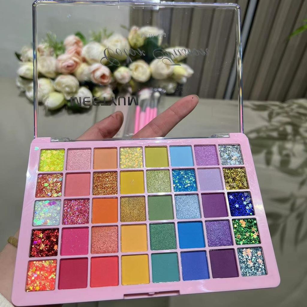 40 Color Eyeshadow Disc Ultra Fire Matte Pearlescent Glitter Sparkling Eyeshadow