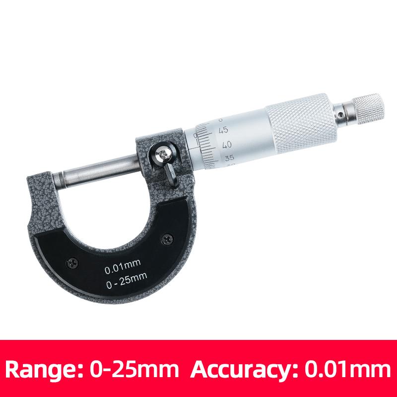 

Прецизионный микрометр 0-25 мм 0,01 мм Наружный метрический штангенциркуль Микрометрический инструмент Механический микрометр