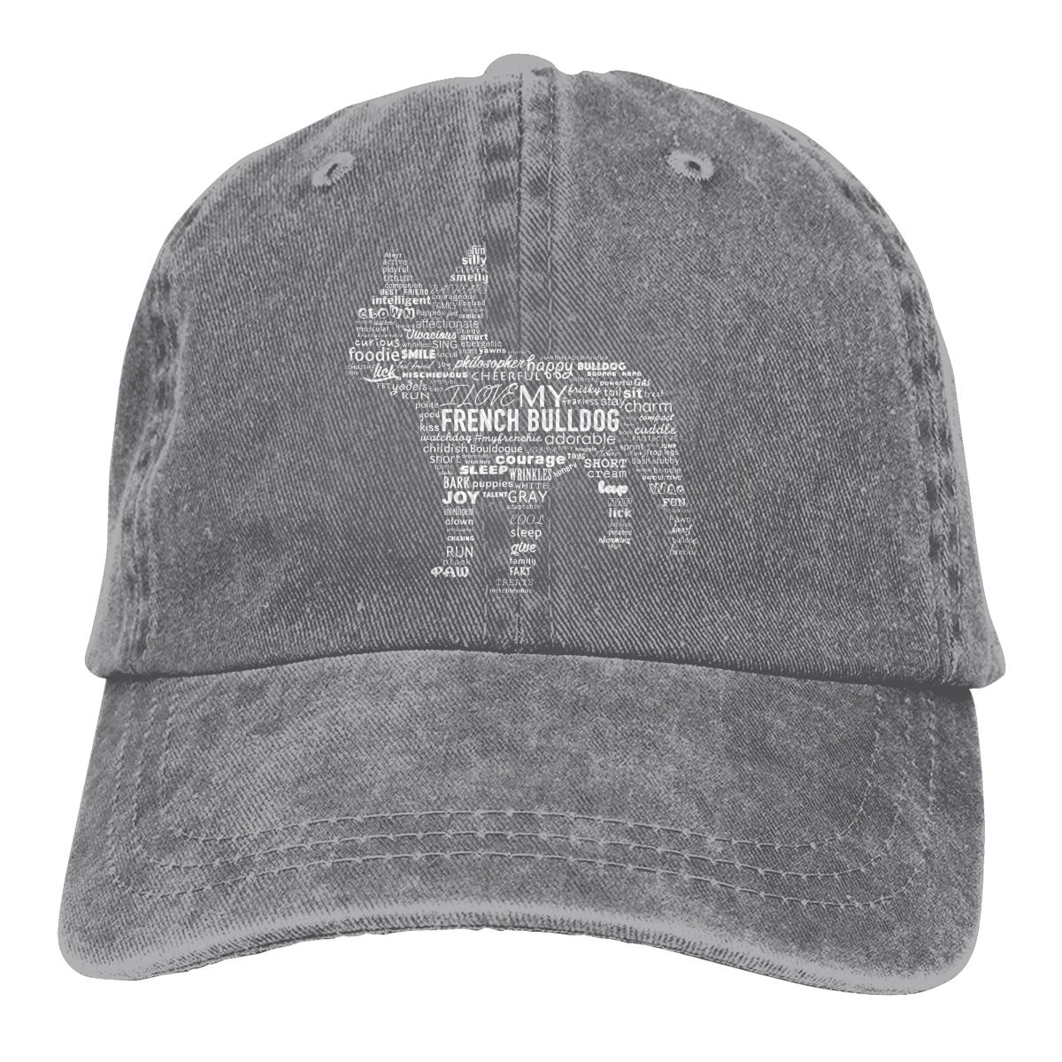 

Washed Mens Baseball Cap Ways To Describe Trucker Snapback Caps Dad Hat French Bulldog Pet Dog Lover Golf Hats One Size