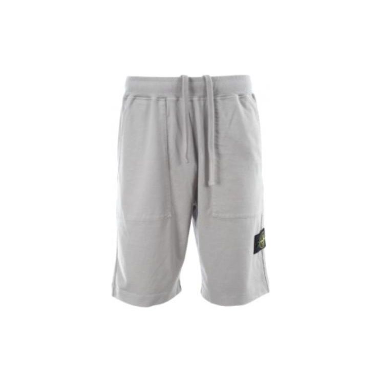 Stone Island Logo Drawstring Loose Casual Shorts Men shorts Gray 801563850-V0064 S