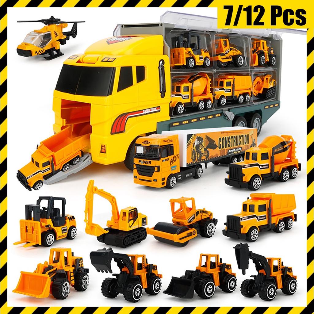 5pcs EASTiii Die-cast Construction Truck Vehicle Car Toy Set Play Vehicles in Carrier Truck Baby Educational Toys Gift Boys Girls Children Over 3 Years Old 5pcs EASTiii Die-cast Construction Truck Vehicle Car Toy Set Play Vehicles in Carrier Truck Baby Educational Toys Gift Boys Girls Children Over 3 Years Old