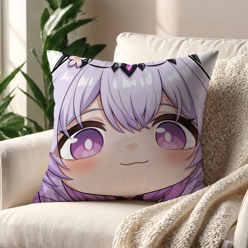 Honkai Star Rail Face Cute Q-version Cushion Cover Pillow Cover Decoration Room Home Sofa Living Office Car Nordic Simplicity