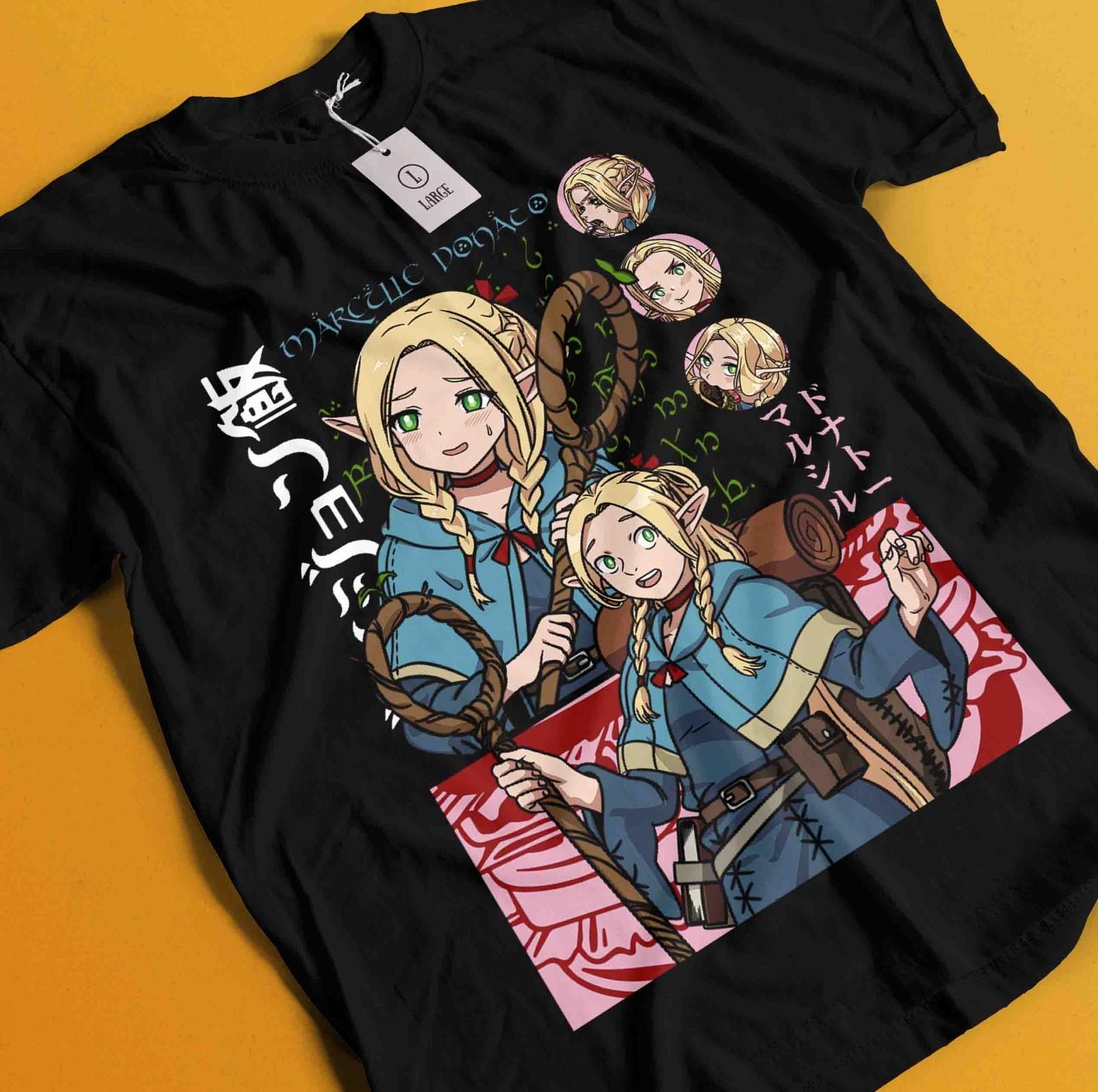Dungeon Meshi Shirt Laios Tshirt Marcille T-Shirt Mens Womens Tees Top Chilchuck Tee Senshi Anime XL