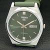 REFURBISHED VINTAGE SEIKO 5 AUTOMATIC JAPAN MENS GREEN DIAL WATCH a434693-2 R121-a434693