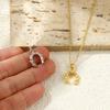 2 Pcs West Cowboy Charm Brass Pendant Gold Plated Luck Horseshoe Micro Pave Clear Rhinestone For DIY Necklace Making 19mm X 13mm