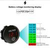 DC 5V-48V Mini Round Waterproof Motorboat Motorcycle LED Panel Touch Switch Digital Voltmeter Tester Monitor Display Voltmeter