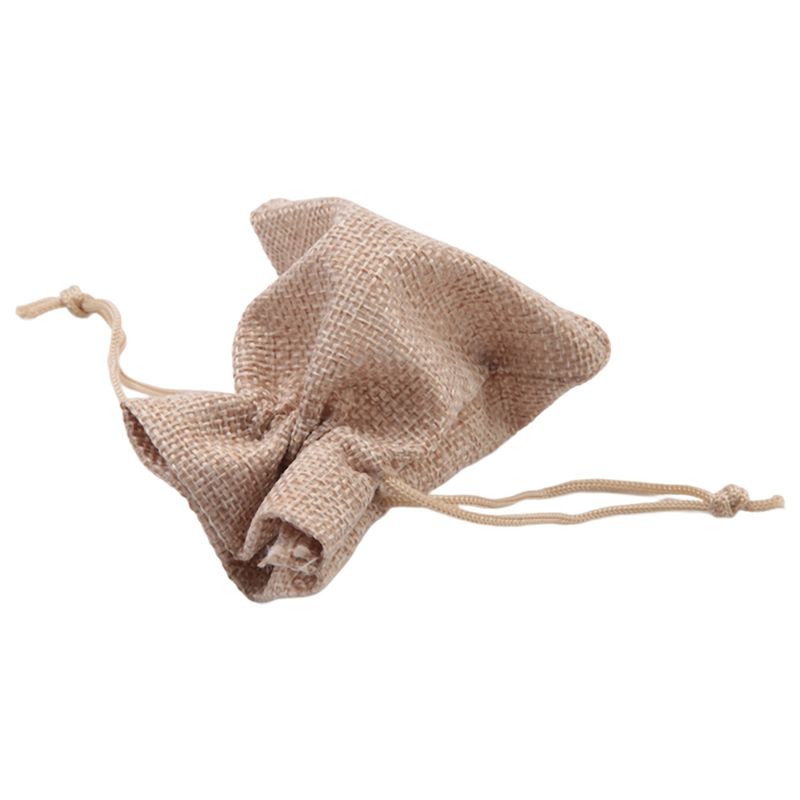 AEE4-Small Burlap Bags With Drawstring,3X4inch Gift Little Burlap Drawstring Bags,Reusable To Store Tea Sachet Bags