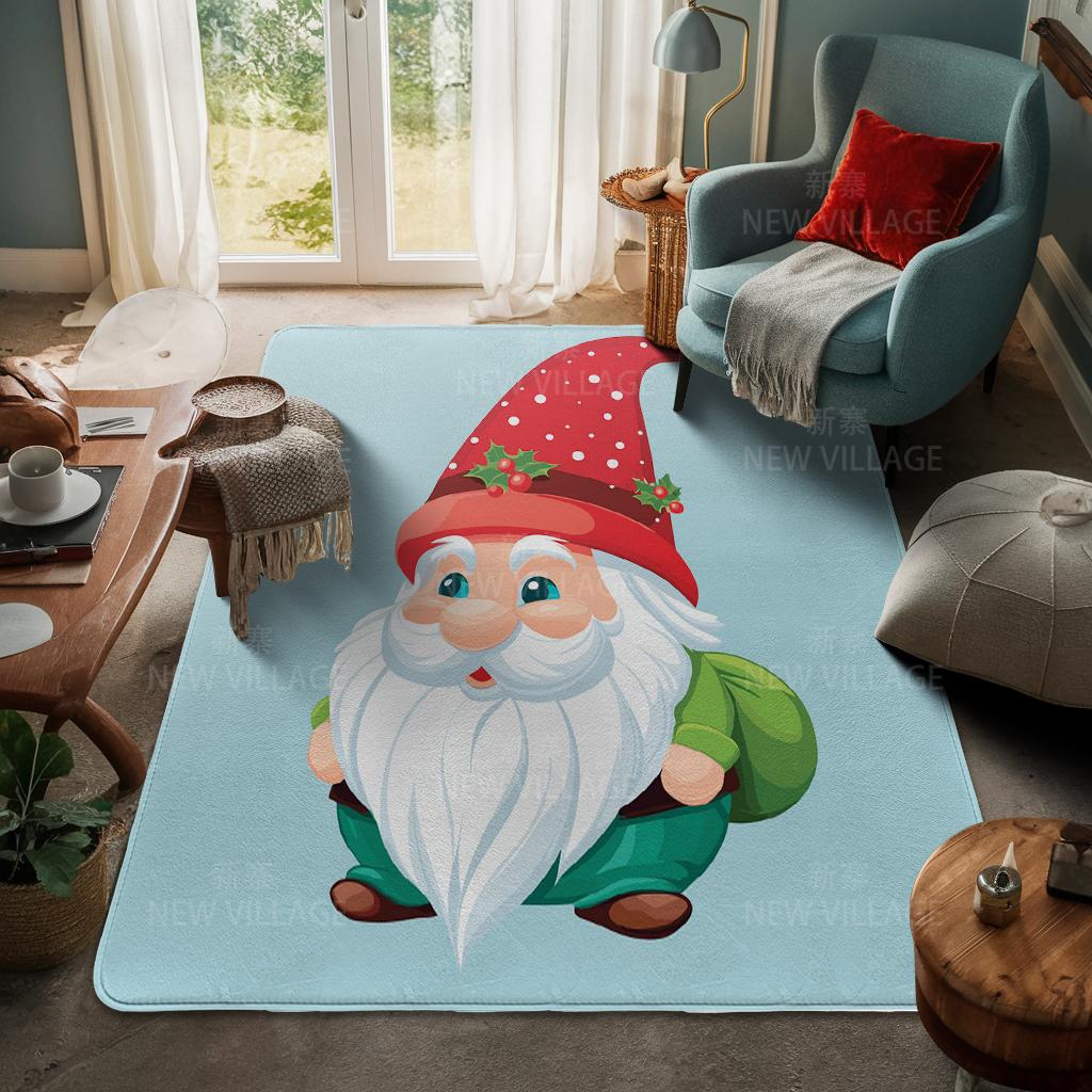 House Entrance Carpet Home Door Mat Living Room Bath Foot Bathroom Non-slip Water Absorption Rugs Bath Merry Christmas Winter