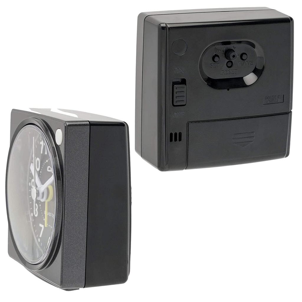 Casio Wecker mit Licht TQ-750J-1JF Uhr, Funkgesteuert, Schwarz, Analog, Uhr, Kompakt,