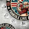 Vintage Metal Sign Not Fragile Like A Flower Fragile Like A Bomb Retro Wall Plaque 8x8 Inches Aluminum Decor