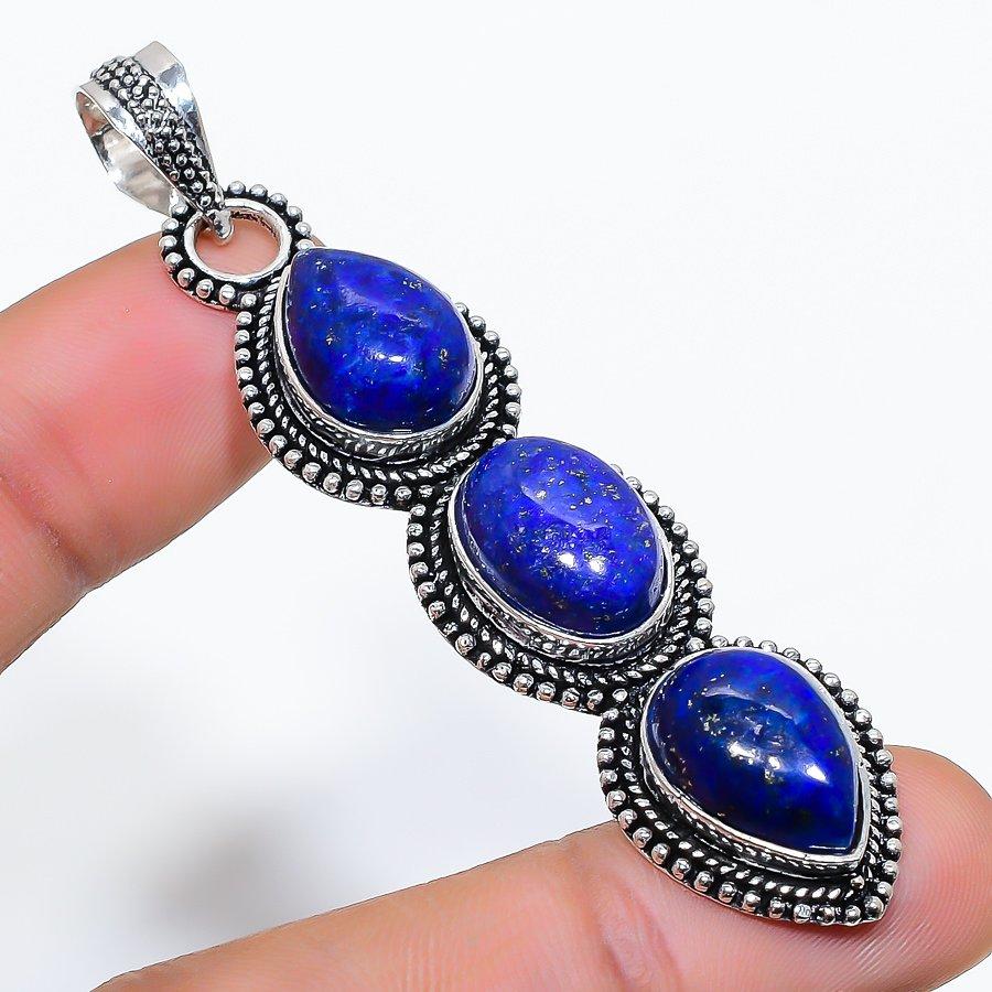 

Ювелирная подвеска ручной работы с драгоценным камнем лазурит 2,76 дюйма VR-4209