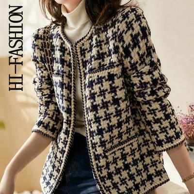 Small Fragrance Jacket Women's Early Autumn All-match Temperament Tweed Jacket Was Thin Winter Clothes