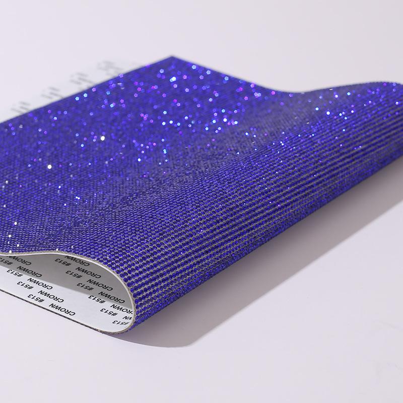 VC  SS6 8 Glass Crystal Eco-Friendly Self-Adhesive Rhinestone Sticker Flat Back Non-Hot Fix Rhinestone Sheet Mesh for