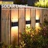 Solar LED Wall Light Outdoor Waterproof Dusk To Dawn Security Fence Lamp 6LED Bright for Garden Yard Patio Pathway Home Decor