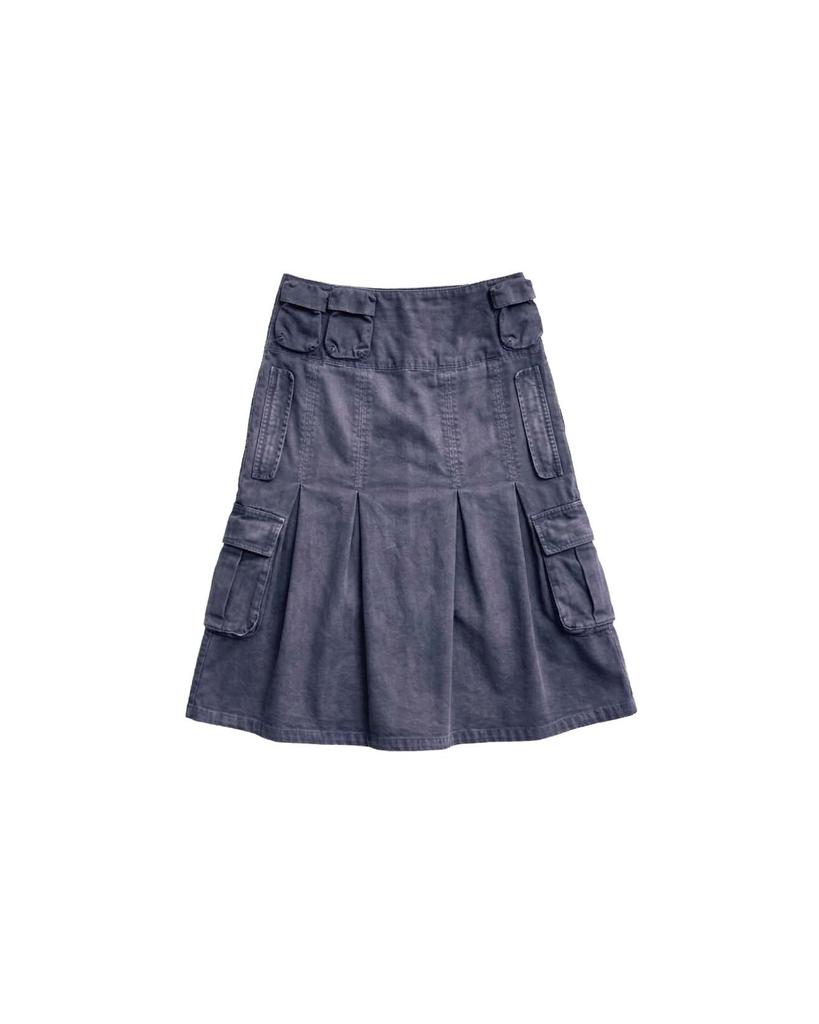 999Hyumeoniti Adventure Multi-Pocket Skirt (Purple Charcoal)