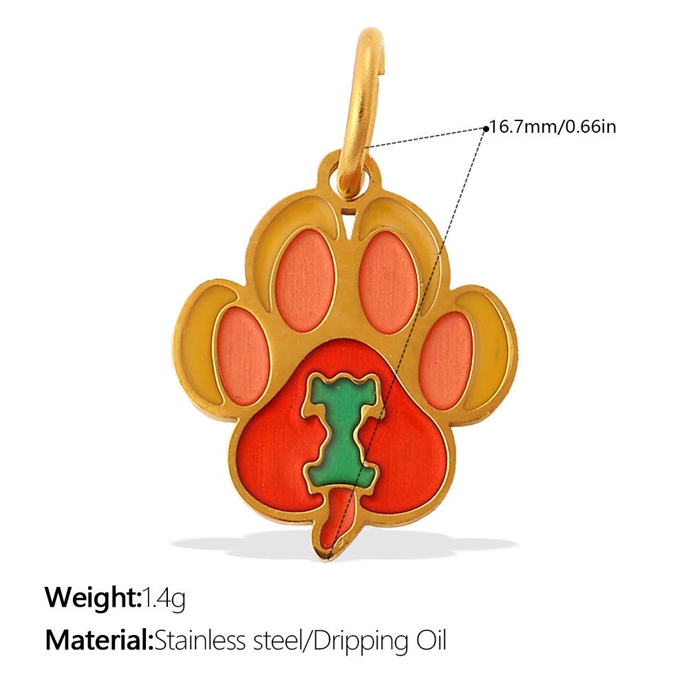 Cross-Border Cartoon Dog Paw Print Ornaments - Colorful Decorative DIY Accessories