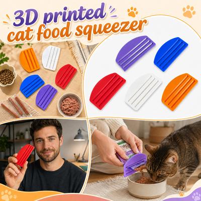 Silicone Pet Food Extruder Tool for 3D Printed Cat Food Maker with Multiple Slots for Shaping and Feeding Convenience