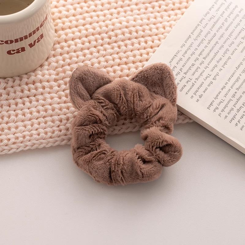 Katzenohren Plüsch Elastische Haarbänder Süße Haarseil Krawatten Mädchen Haarspangen Kinder Kawaii Kopfbedeckungen Kopfbedeckungen Kinder Haar-Accessoire