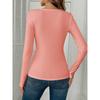 Spring and Autumn New Splicing Lace Elegant Long Sleeve Women's T-shirt
