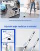 Foldable Wireless Electric Cleaning Brush - Handheld, Long-Handle, Rotating for Kitchen & Bathroom Use