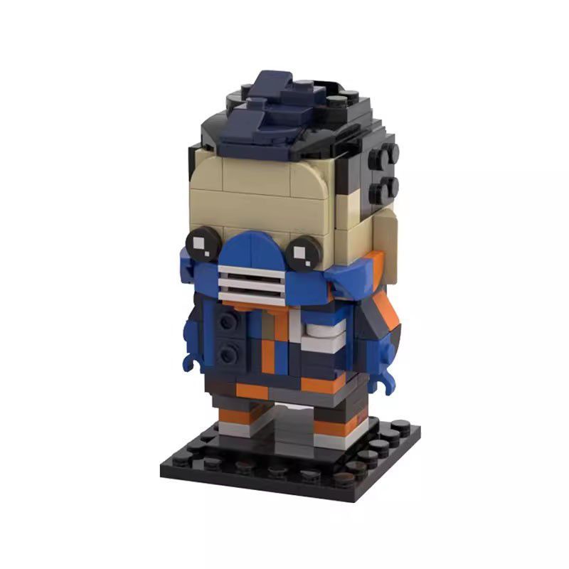 MOC Fearless ContractValorant Assembled Building Blocks Square Head Doll Children's Building Blocks Toy