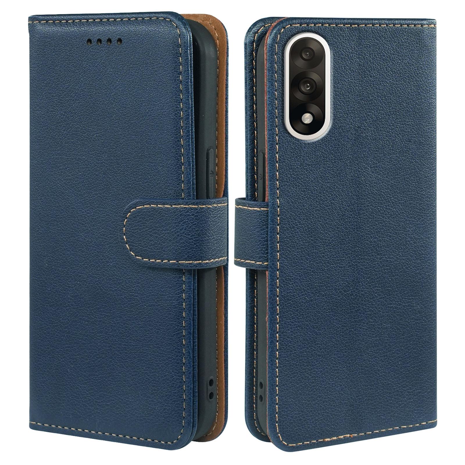 

For OnePlus Ace 5 Ultra 5G/Nord 5 5G Case RFID Blocking Wallet Litchi Texture Leather Phone Cover Magnetic Clasp Blue
