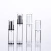 In Stock 5ml 10ml 12ml 15ml Black and Clear AS Mini Serum Sample Airless Lotion Bottle With Black Pump