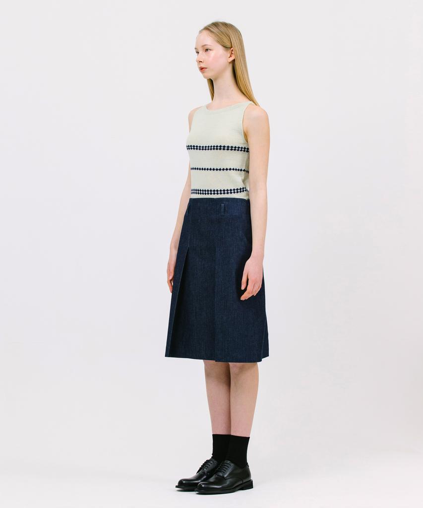Jun By Jun K Low Belted Skirt_Denim