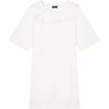Round Neck Logo Hollow Out Pullover Regular T-Shirt Women Tops EW000618-AF20243-U1131