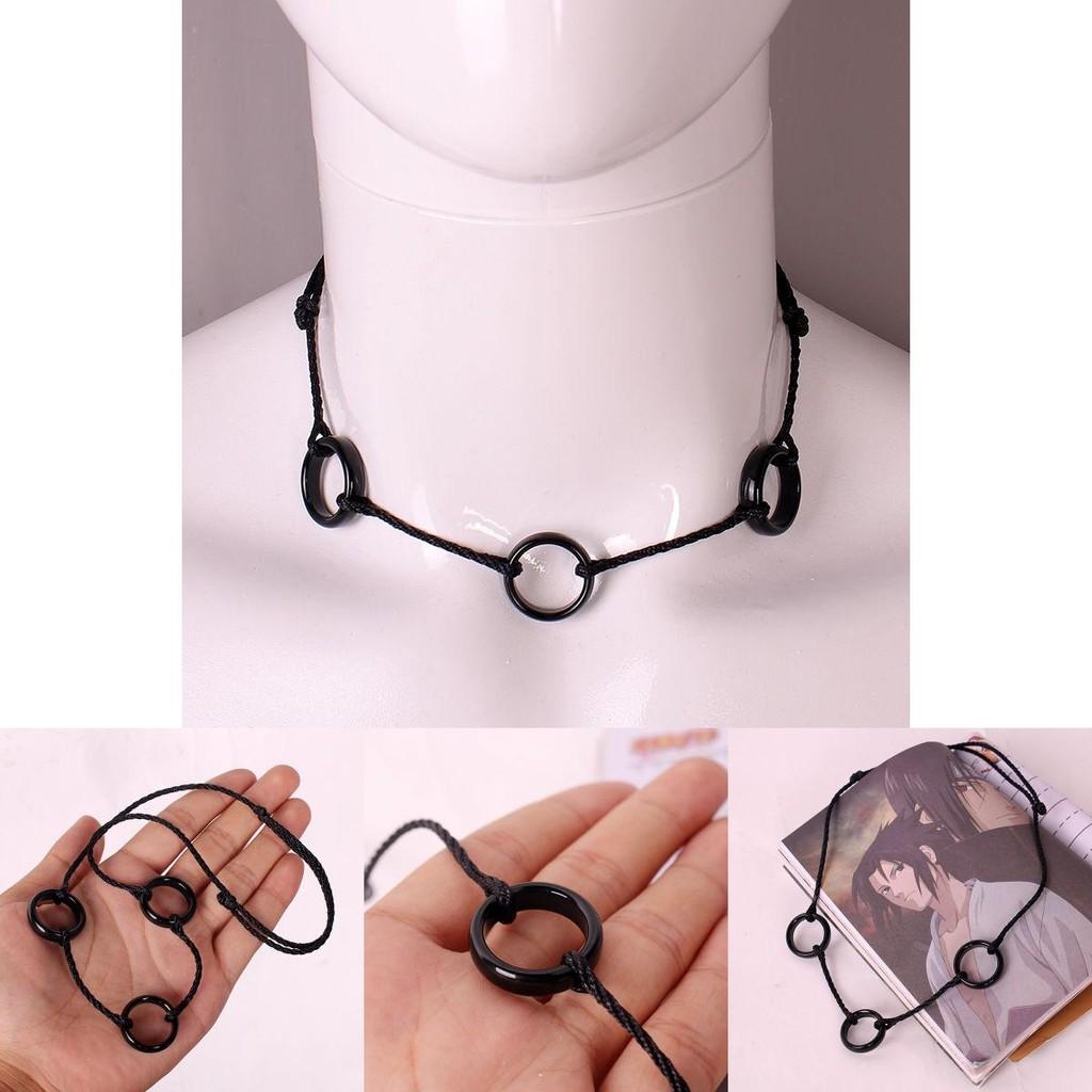 Modische Anime Naruto Uchiha Itachi Halskette mit einzigartigem Drei-Ringe-Anhänger