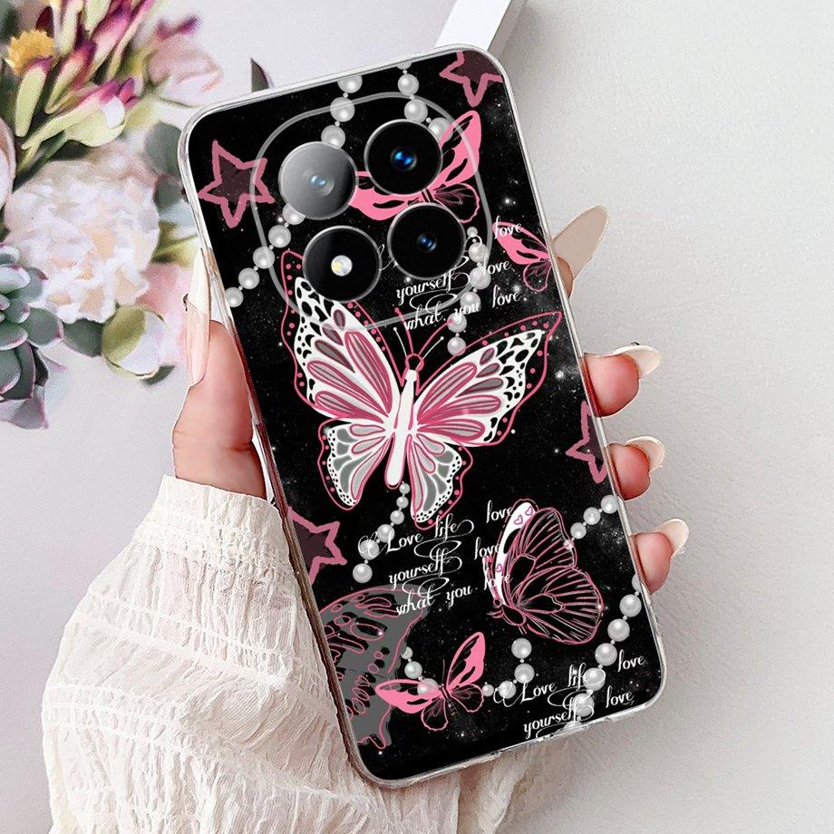 Soft Liquid Silicone Back Cover For Xiaomi Redmi Note 14 Pro Plus Phone Case Marble Gothic Style Bumper For Redmi Note 14 4G 5G