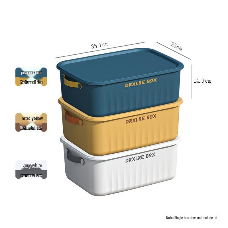 Large Capacity Snack & Toy Storage Box with Lid for Dorms, Homes, and Living Rooms