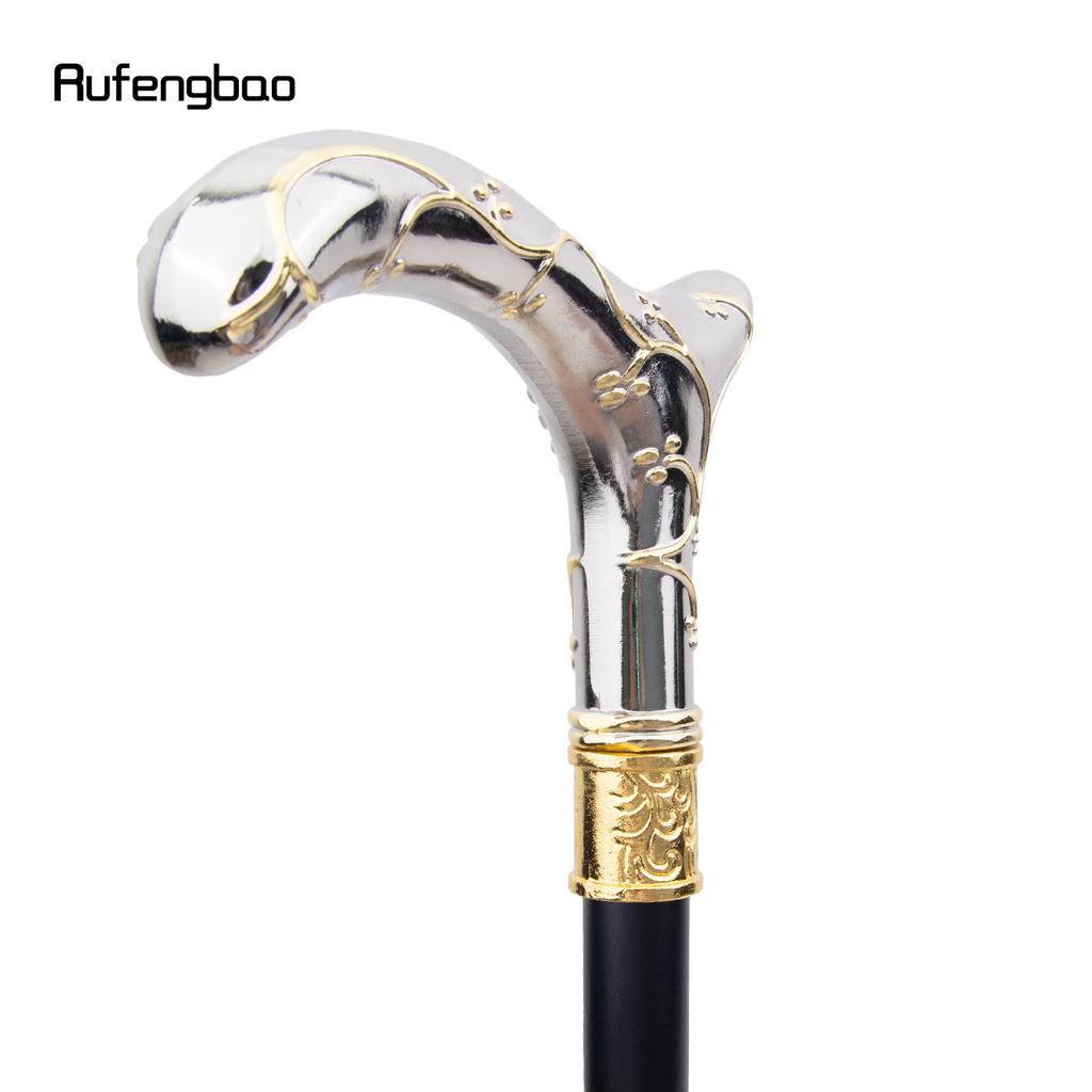 Golden White Plum Blossom Flower Fashion Walking Stick Decorative Stick Cospaly Vintage Fashionable Walking Cane Crosier 95cm